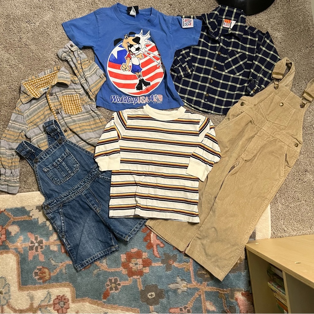 Vintage 100% cotton toddler boy quality clothing bundle no flaws size 3T 90s